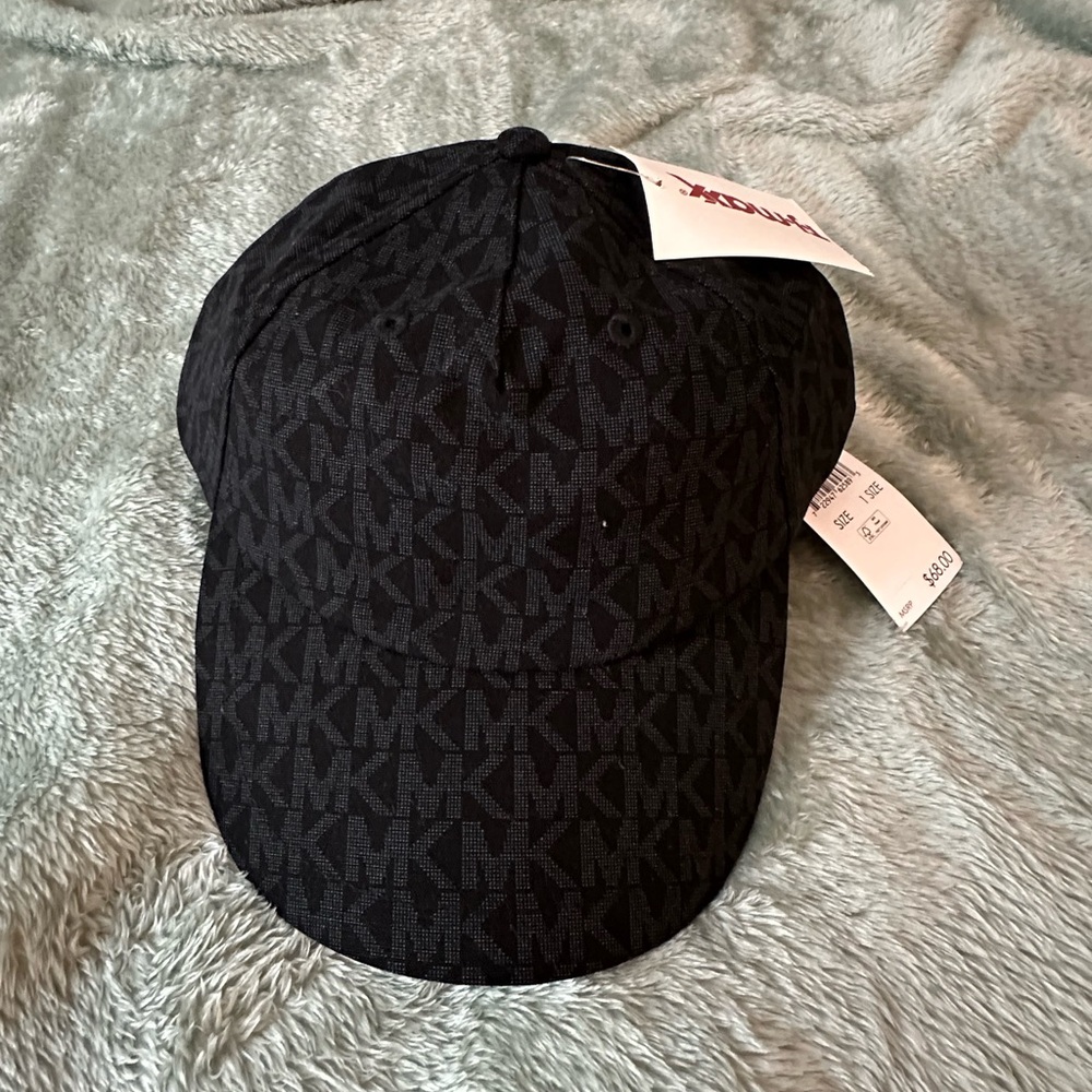 Michael Kors Black Monogram Cap
